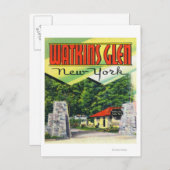 Haupteingang Aussicht auf den Watkins Glen Staat P Postkarte (Vorne/Hinten)