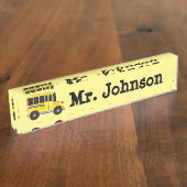 Hauptfahrer des Big Yellow School-Buslehrers Namensplakette (Seite)