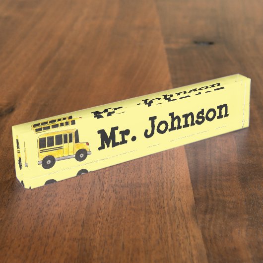 Hauptfahrer des Big Yellow School-Buslehrers Namensplakette (Seite)