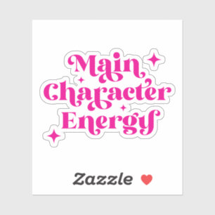 Hauptfigur Energie rosa Aufkleber