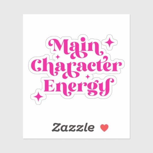 Hauptfigur Energie rosa Aufkleber (Blatt)