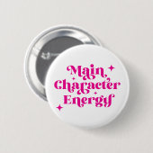 Hauptfigur Energie rosa Button (Vorne & Hinten)