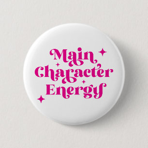 Hauptfigur Energie rosa Button