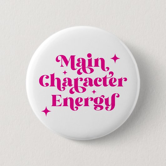Hauptfigur Energie rosa Button (Vorderseite)