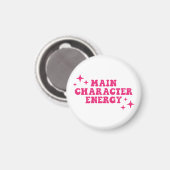 Hauptfigur Energie rosa Magnet (Vorderseite/Rückseite)