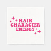 Hauptfigur Energie rosa Serviette (Vorderseite)