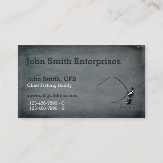 Hauptfischen-Freund-Schablone Visitenkarte (Vorderseite)