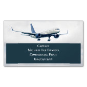 Hauptflugzeugführer Pilot Flugzeug Sky Magnetische Visitenkarte (Vorderseite)
