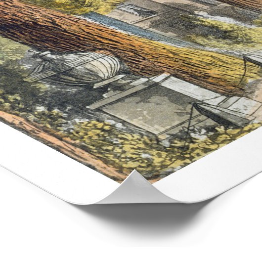 Hauptfront des Chiswick House, von R. Ackerma Poster (Ecke)