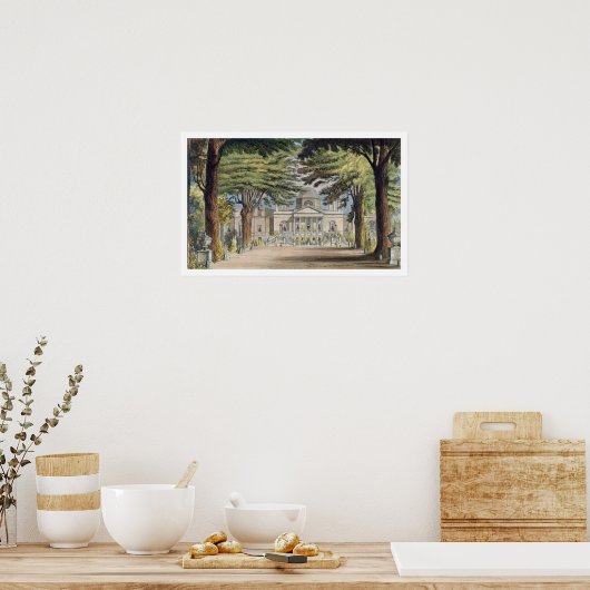 Hauptfront des Chiswick House, von R. Ackerma Poster (Küche)