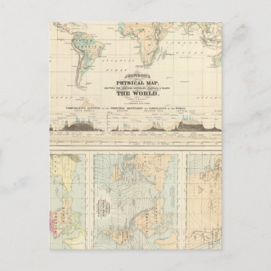 Hauptgebirge und -plateaus postkarte (Vorderseite)