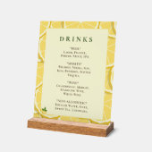 Hauptgetränk Lemon-Drinks-Menü-Schild Acrylschild (Winkel)