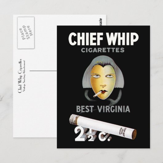 Hauptgeweih-Zigaretten Postkarte (Vorne/Hinten)