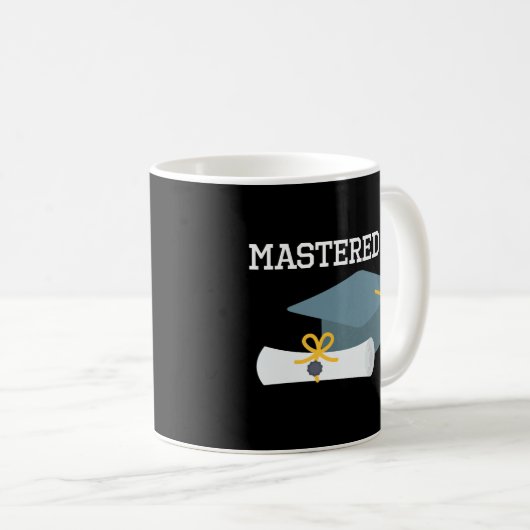 Hauptgrad-Abschluss 2018 beherrschte Kaffee-Tasse Kaffeetasse (VorderseiteRechts)