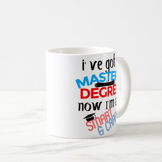 Hauptgrad-Abschluss-lustige Kaffee-Tasse MSW MBA Kaffeetasse (VorderseiteRechts)