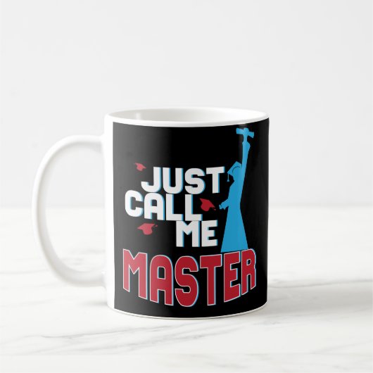 Hauptgrad-Absolvent-Abschluss-Tagesgeschenk-Tasse Kaffeetasse (Links)