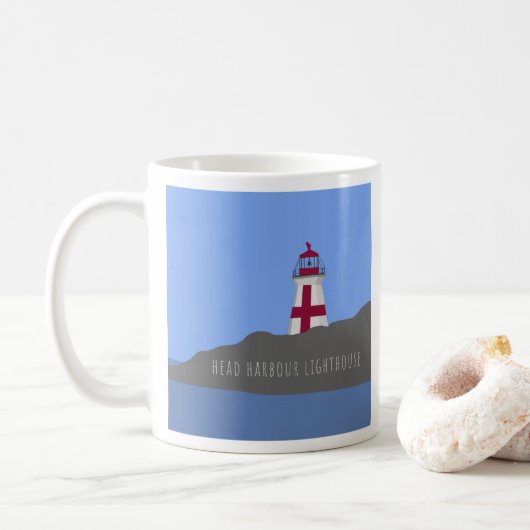 Haupthafen-Leuchtturm-Tasse Kaffeetasse (Mit Donut)