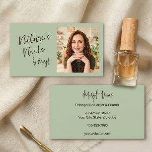 Haupthandwerker Aspen Green Heritage Nagel Foto Visitenkarte