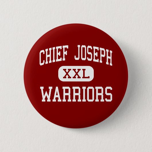Hauptjoseph - Krieger - Mitte - Bozeman Montana Button (Vorderseite)