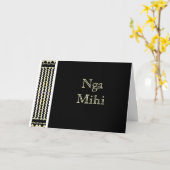 HAUPTKARTE: Nga mihi Grußkarten Karte (Gelbe Blume)