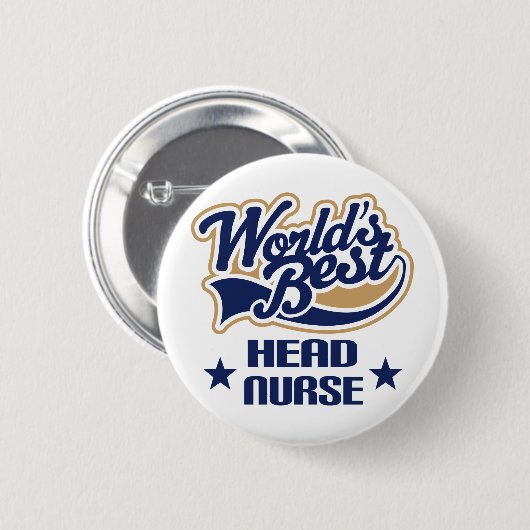 Hauptkrankenschwester-Geschenk Button (Vorne & Hinten)