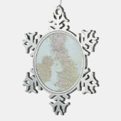 Hauptlandstraßen der britischen Inseln Schneeflocken Zinn-Ornament (Rechts)