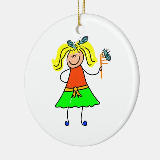 Hauptlaus-Kind Keramik Ornament (Links)