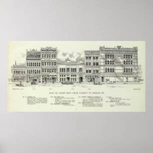 Hauptleitungswestseite Markt und Auftrag Poster