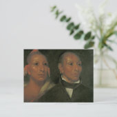 Häuptling Black Hawk und sein Sohn Postkarte (Stehend Vorderseite)
