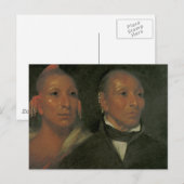 Häuptling Black Hawk und sein Sohn Postkarte (Vorne/Hinten)