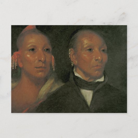 Häuptling Black Hawk und sein Sohn Postkarte (Vorderseite)