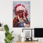 Häuptling Black Thunder Poster (Heimbüro)