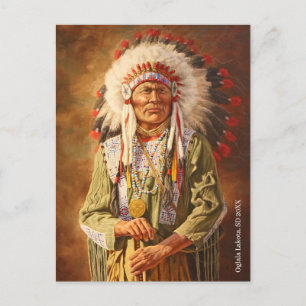 Häuptling der indianischen Lakota Postkarte