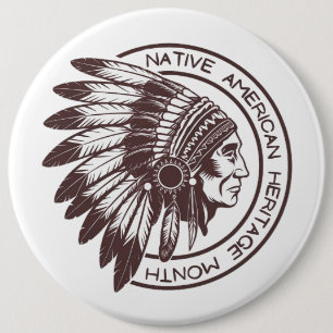 Häuptling der Native Americans Button