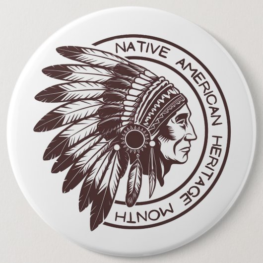Häuptling der Native Americans Button (Vorderseite)