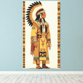 Häuptling der Native Americans Leinwanddruck (Insitu (Holzboden))