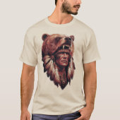 Häuptling mit Bärenfell T-Shirt (Vorderseite)