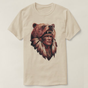 Häuptling mit Bärenfell T-Shirt