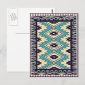 Häuptling-Muster Postkarte (Vorne/Hinten)