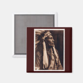 Häuptling Raven Blanket - Nez Perce - Vintage Magnet (Vorderseite/Rückseite)