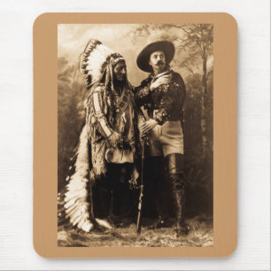 Häuptling Sitting Bull und Buffalo Bill 1895 Mousepad