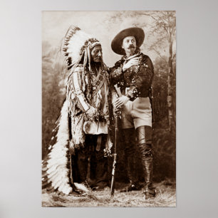 Häuptling Sitting Bull und Buffalo Bill Circa 1885 Poster