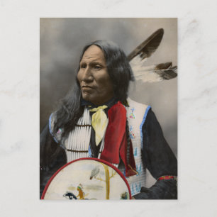 Häuptling Strikes With Nose, Oglala Sioux 1899 Postkarte
