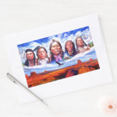 Häuptlinge von amerikanische Ureinwohner Rechteckiger Aufkleber (Umschlag)