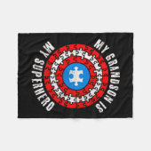 Hauptmann Autism Mein Enkel ist mein Superhelden A Fleecedecke (Vorderseite (Horizontal))
