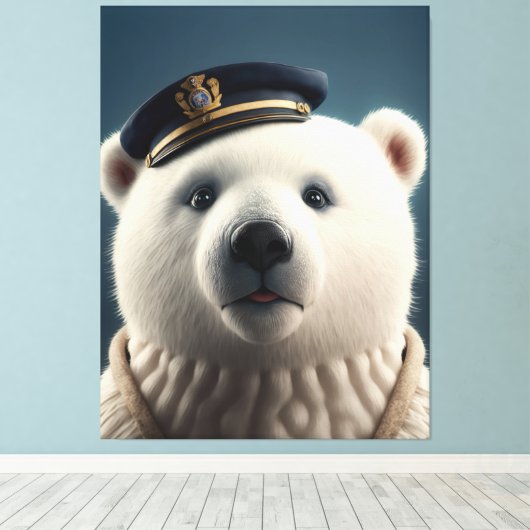 Hauptmann des Polar-Bären Leinwanddruck (Insitu (Holzboden))