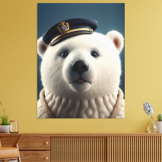 Hauptmann des Polar-Bären Leinwanddruck (Insitu (Wohnzimmer))