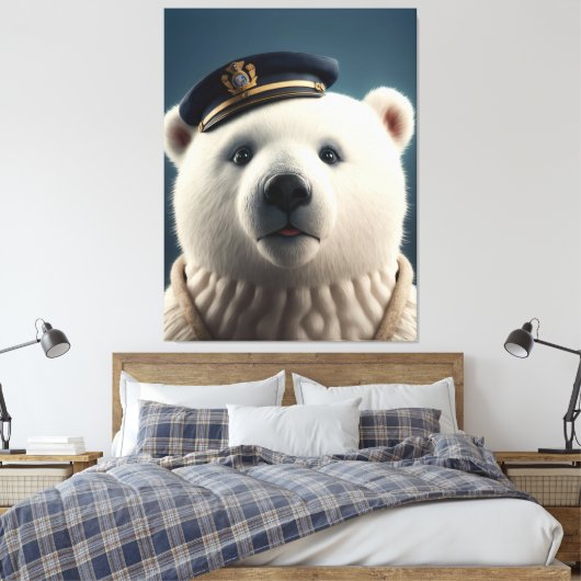 Hauptmann des Polar-Bären Leinwanddruck (Insitu (Schlafzimmer))