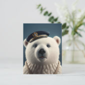 Hauptmann des Polar-Bären Postkarte (Stehend Vorderseite)