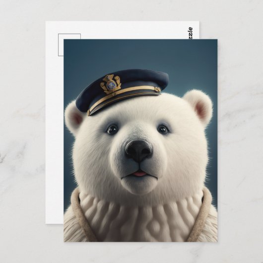 Hauptmann des Polar-Bären Postkarte (Vorne/Hinten)
